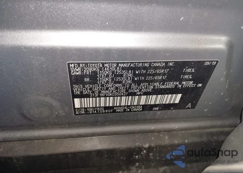 2019 Toyota Rav4 Le z USA, uszkodzony, nr VIN 2T3F1RFV0KC050427